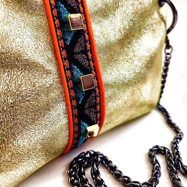 Handcrafted French Ribbon Crossbody Bag