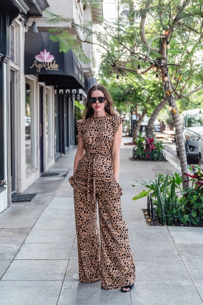 Leopard Tunic & Palazzo Lounge Set