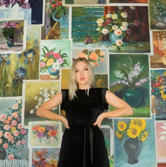 Black Velvet Tunic with Tie