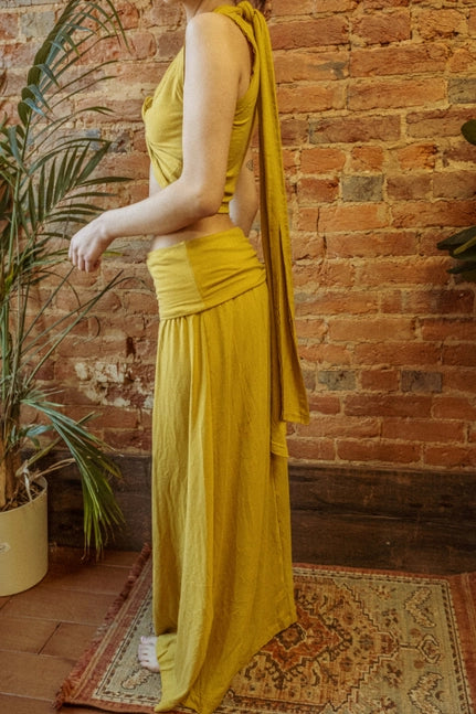 Bohemian Yoga Wrap Top and Skirt Set, Multiway