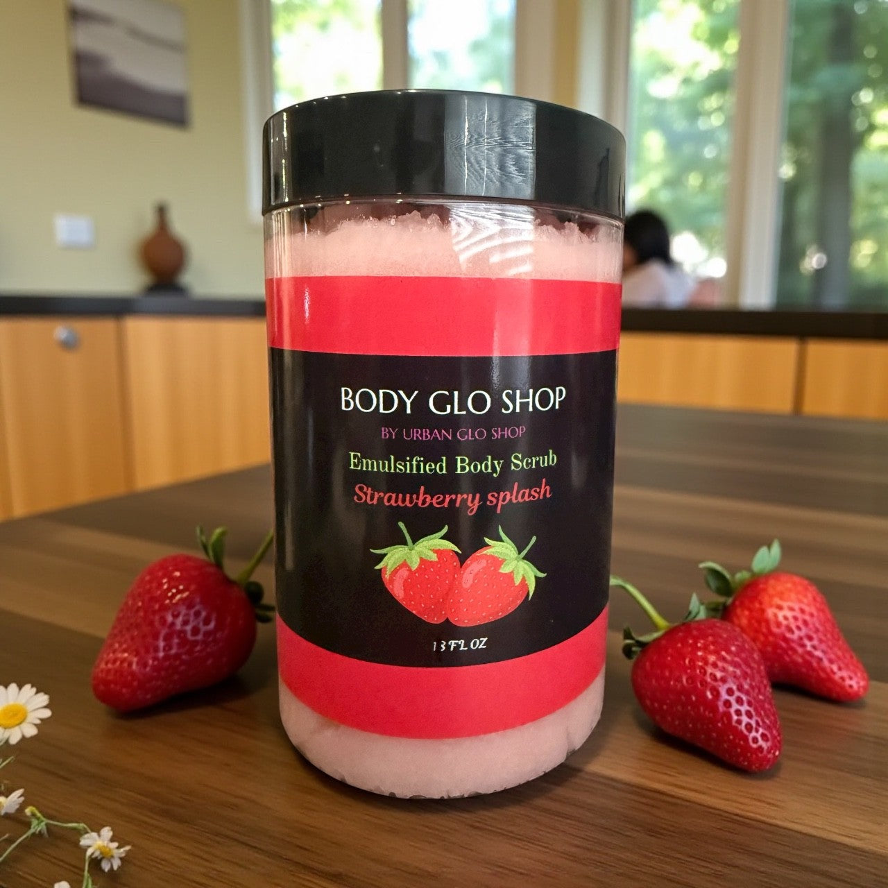 Emulsified Strawberry Sugar Scrub ~ 13 oz