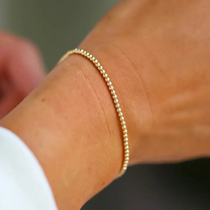 2mm | Stretchy 14K Gold Filled Bracelet
