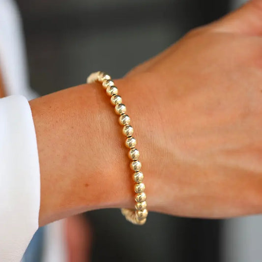 5mm | Stretchy 14K Gold Filled Bracelet