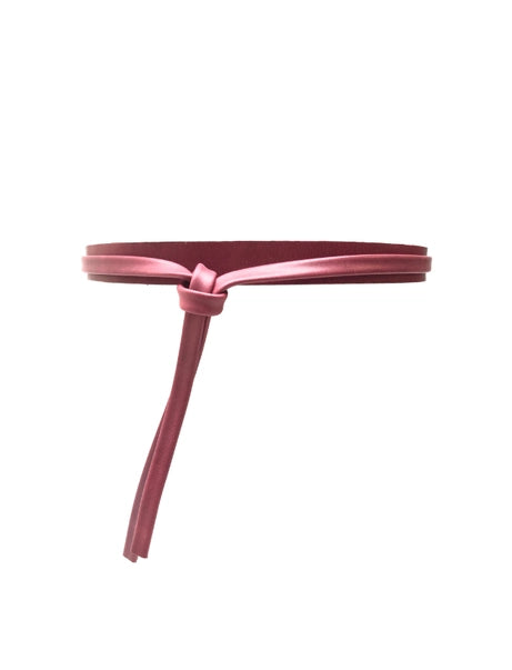Skinny Wrap Belt - Wine
