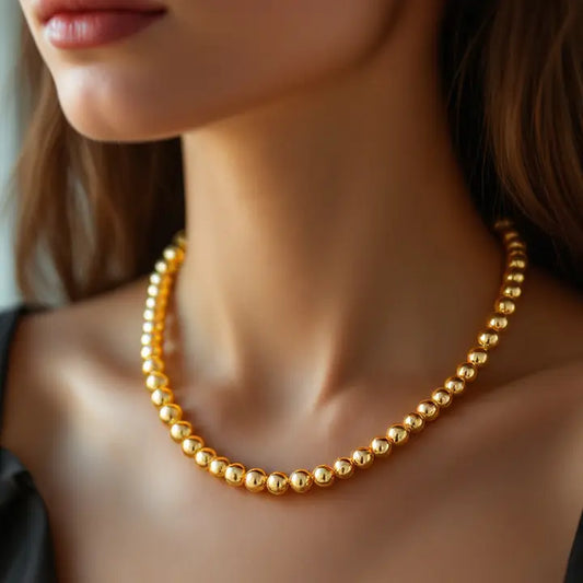 7mm Choker | 14KG Filled Classic Beads