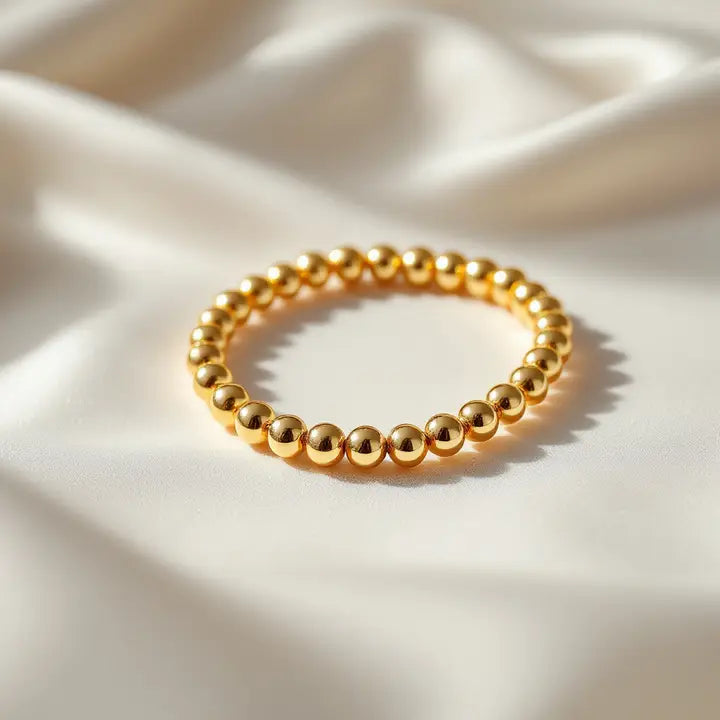 7mm | Stretchy  14K Gold Filled Bracelet