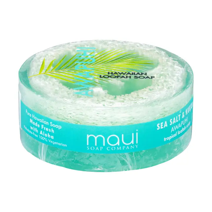 Awapuhi Sea Salt & Kukui Exfoliating Loofah Soap