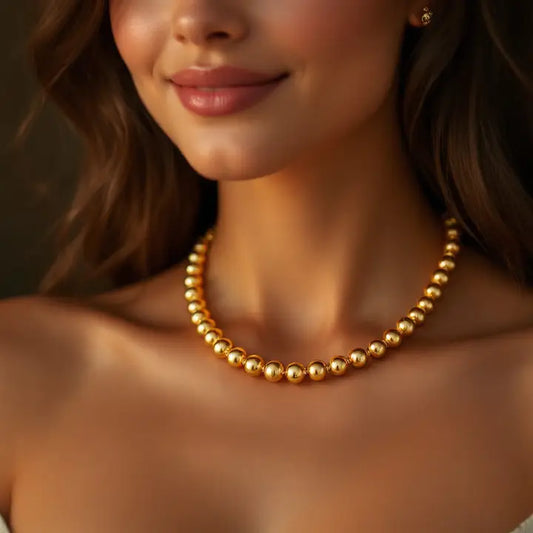 8mm Choker |14KG Filled Classic Beads