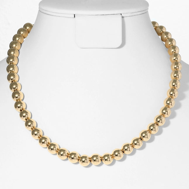 8mm Choker |14KG Filled Classic Beads