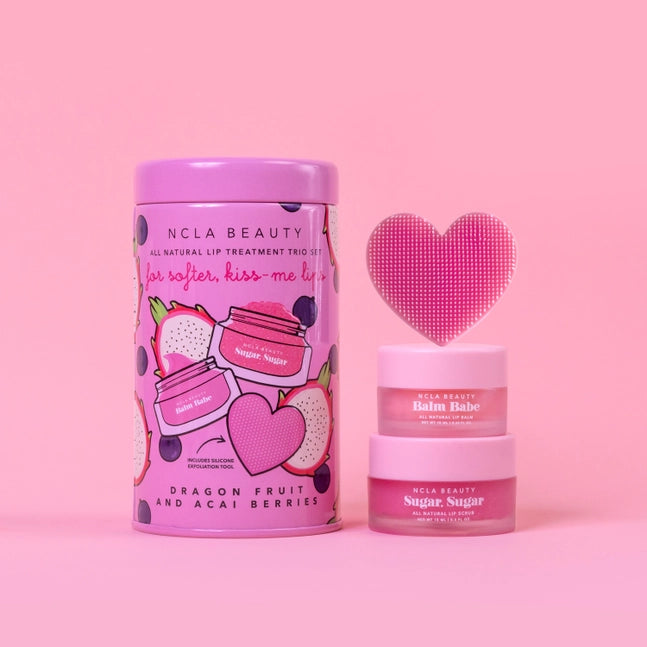 Dragonfruit Acai Berries Lip Care Set + Lip Scrubber