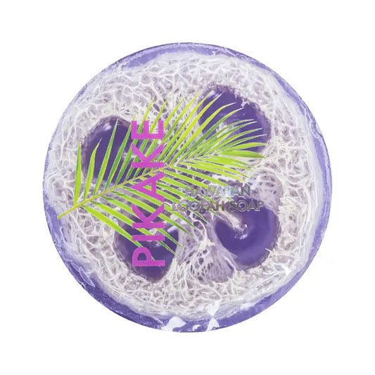Pikake Sea Salt & Kukui Exfoliating Loofah Soap
