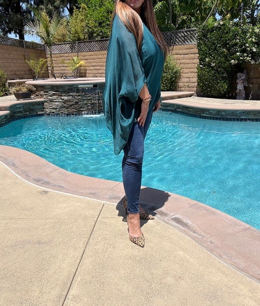 Classic Silk Top - Emerald