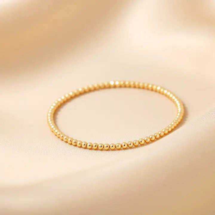 2mm | Stretchy 14K Gold Filled Bracelet